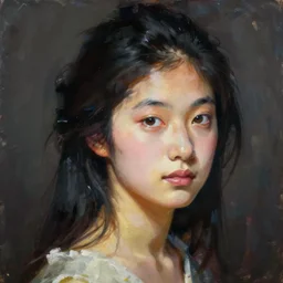 a painting of japanese girl by claudio bravo