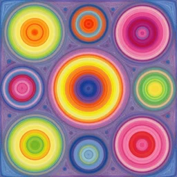 abstraction full of colors, round shapes, bright, highly detailed
