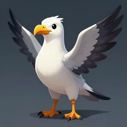 a half griffin half seagull creature, character design, trending on artstation