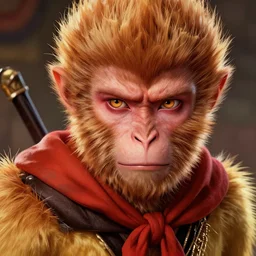 a beautfiul award winning commission portrait of a wukong,digital art,art by greg rutkowski,character design by charles bowater,photorealistic,ross tran,hyperdetailed,detailed face,fascinating,2021,western comic style