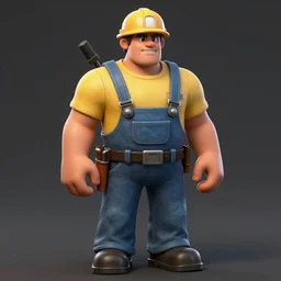 william h. macy as a construction worker in team fortress 2, character model