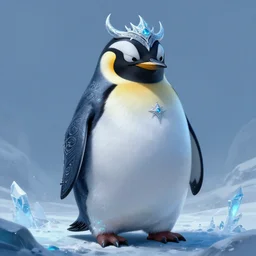 portrait of anthropomorphic evil penguin, dnd, arctic, ice, character, fantasy, intricate, elegant, digital painting, artstation, concept art, smooth, 8 k frostbite 3 engine, ultra detailed, art by artgerm and greg rutkowski and magali villeneuve