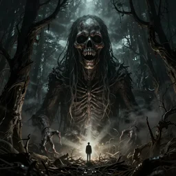 an extremely detailed masterpiece of nightmares'and horrors, inspired by hans bellmer, digital art, moody lighting, apocalyptic, epic scene, extremely moody lighting, glowing light and shadow, 4 k