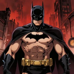 The Batman Who Laughs Battles Batman In Hell, Yasushi Nirasawa Cartoon Anime Style