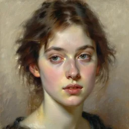 step one construction sketch of a beautiful womans face, by john singer sargent