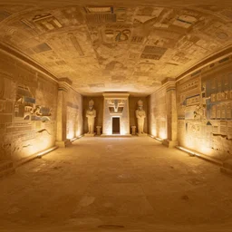 wide angle view of Khufu burial chamber inside Giza pyramid Egypt, 3d stereoscopic equirectangular 360, fov 90 degrees, horizon centered, yaw 0 degrees