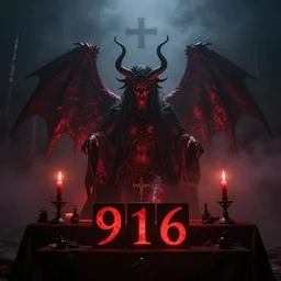 photograph of a satanic altar, scary, lucifer, red lights, 1 9 1 6, fog, atmospheric, extremely detail, high quality, 8 k, hd, winning photograph