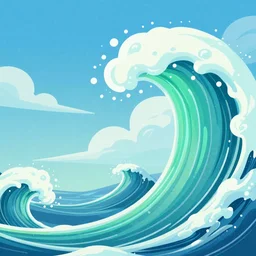 waves, blue and green, illustration, !!!!!!dribble