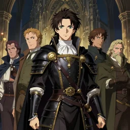 a stunning portrait of an aristocratic warrior, by ayami kojima, daniel merriam, john bauer, brian froud, cathedral in the background, stage lighting