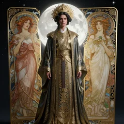 jack burton btilc surrounded by starlight, moon behind him, chinese fantasy, intricate, elegant, hyper detailed, ultra definition, photoreal, artstation, unreal engine rendered, concept art, smooth, sharp focus, illustration, art by artgerm and pendleton ward and alphonse mucha and garis edelweiss