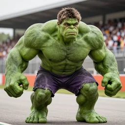a photo of Max Verstappen as The Hulk
