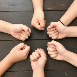 how to draw five thumbs hand?