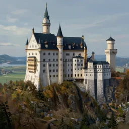 a painting of a castle on top of a mountain, a detailed matte painting by tyler edlin, artstation, fantasy art, matte painting, matte drawing, storybook illustration