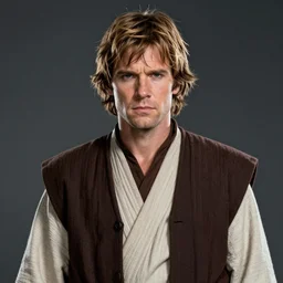 star wars portrait of a man by greg rutkowski, jedi knight zayne skywalker, straight jaw, messy hair, tall and strong, wearing a the jedi robes, he is about 2 0 years old, detailed portrait, sharp foccus, artstation hq.