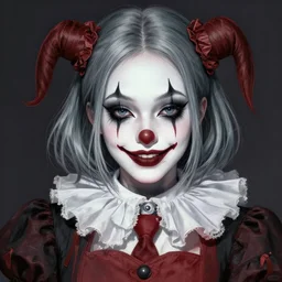 beautiful! coherent!!!!!!!!!!!!!! well - constructed! detailed! expert! professional!!!!!!!!!!!!!!!!!!! manga anime seinen concept art portrait art of a goth clowngirl, painted by ilya kuvshinov!!!!!
