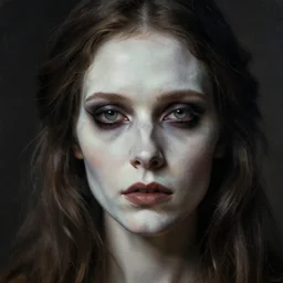 candid photographic close up portrait, goddess of death, by anne stokes, photorealism, highly detailed