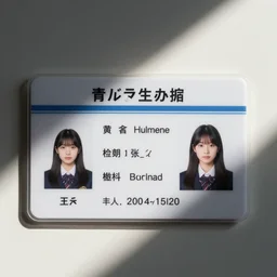 student id card of japanese school