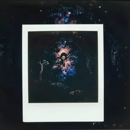 polaroid of inside of a dreamy nightmare, liminal space, creepy dark lighting