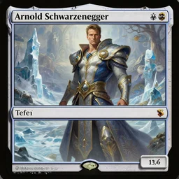 arnold schwarzenegger as teferi, in the style of magic the gathering, glacier landscape, d & d, fantasy, intricate, elegant, highly detailed, digital painting, artstation, concept art, matte, sharp focus, illustration, art by artgerm and greg rutkowski and alphonse mucha