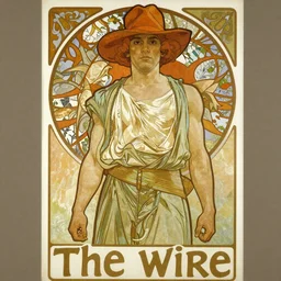Art nouveau poster of Omar, the character from the HBO TV show The Wire. Alfons Mucha (1895)