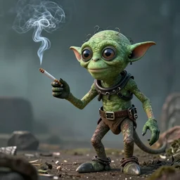 gollum smokes cigarette trail cam