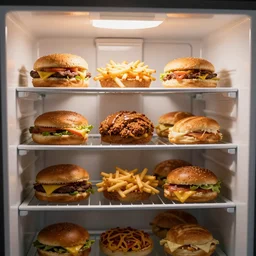 delicious food, ready to eat, in my fridge, fast food