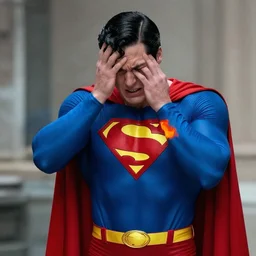 superman having a panic attack