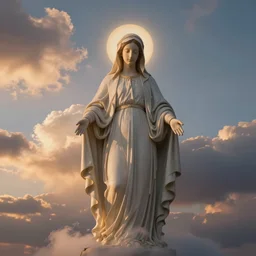virgin mary in form of sunset clouds