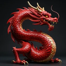 majestic red dragon in the style of gregory crewdson