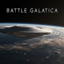 digital art Battlestar Galactica space scene