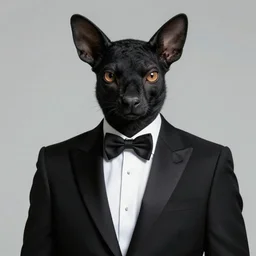 8K Photography from a Male Satyr wear a black tuxedo, by Jimmy Nelson, Artstation