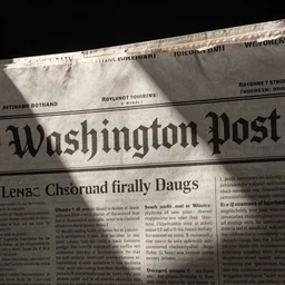 the masthead of the washington post newspaper in gothic lettering, typography
