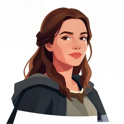 dnd head and shoulders portrait of beautiful young sandra bullock in a cloak, clean cel shaded vector art, game asset sheet, shutterstock. behance hd by lois van baarle, by gary chalk, redwall, illustration