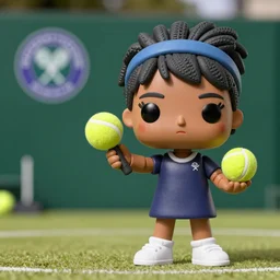 maya angelou winning wimbledon, stop motion vinyl action figure, plastic, toy, butcher billy style