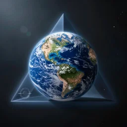 triangle earth in space
