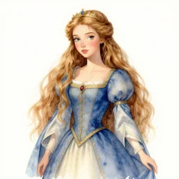 highly detailed watercolor, beautiful medieval princess, long hair, nostalgia for a fairytale, magic realism, flowerpunk, mysterious, vivid colors, by charles vess, anato finnstark, cinematic lighting, beautiful face by leyendecker