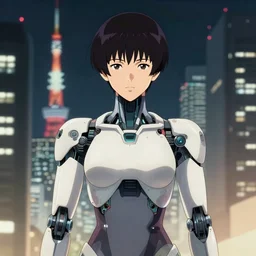 illustration portrait of japanese cyborg, future tokyo, golden ratio, cinematic lighting, cinematic composition, ghost in the shell, night, by sachin teng and sergey kolesov and ruan jia and heng z and wlop. graffiti art, scifi, fantasy, hyper detailed. octane render. concept art. trending on artstation