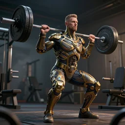 lifting in the gym, realistic 4 k octane beautifully detailed render, 4 k post - processing, highly detailed, intricate complexity, epic composition, magical atmosphere, cinematic lighting, masterpiece, ultra hd