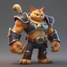 Rayman legends boss, A baddass cat, character design,  in the style of michael ancel, Ruan Jia and Mandy Jurgens and Greg Rutkowski, trending on Artstation, award winning, unreal engine, octane render W 1024