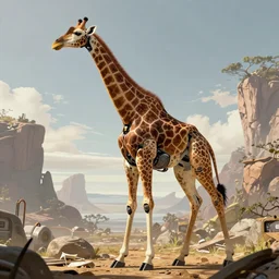 scifi robot giraffe, as in horizon zero dawn