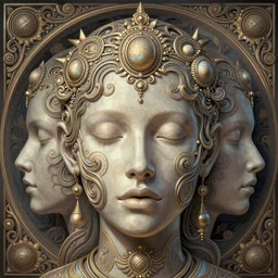 The infinite loop of thoughts, surreal, LSD, face, detailed, intricate, elegant, highly detailed, digital painting, artstation, smooth, sharp focus, illustration, art by Kilian Eng