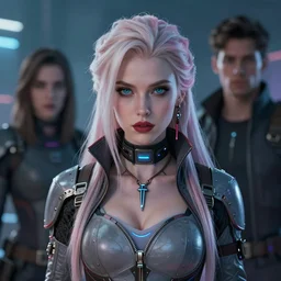 a stunning portrait of triss merigold as a cyberpunk princess, digital art by julie bell and artgerm and ross tran and angel ganev, medium shot portrait, highly detailed, trending on artstationhq