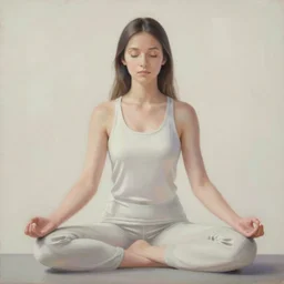 anime rooney mara meditate, intricate oil painting by greg rutkowski, trending on artstation