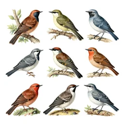 birds zoological scientific very beautiful and lively illustration, made by Ernst Haeckel
