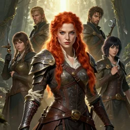 highly detailed portrait of a warrior redhead woman, elden ring, stephen bliss, fantasy art by greg rutkowski, loish, rhads, ferdinand knab, makoto shinkai and lois van baarle, ilya kuvshinov, rossdraws, tom bagshaw, global illumination, radiant light, detailed and intricate environment
