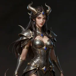demon, female, d & d, fantasy, intricate, elegant, highly detailed, digital painting, artstation, octane render, concept art, matte, sharp focus, illustration, hearthstone, art by artgerm and steve argyle and alphonse mucha