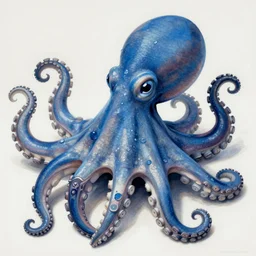 blue octopus. detailed. deep. masterpiece. pablo picasso