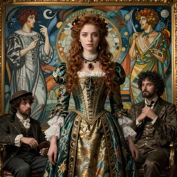 hyper realistic photography of renaissance victorian rogue girl cinematic, brom, mucha, moebius, craig mullins, greg rutkowski juan gimenez artstation cgsociety full body shot