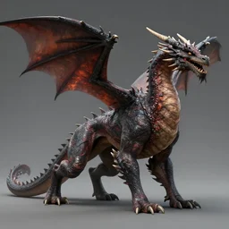 side - view, full - body concept art of a four - legged giant dragon, concept art of a dragon, image of a dragon, picture of a dragon, ( stylized, artgerm, artstation, hd, cgsociety, cgi, realistic, dramatic, cinematic, artistic, trending, detailed )