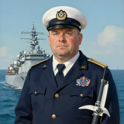 official navy portrait of lieutenant glorp doop of the uss fartboat